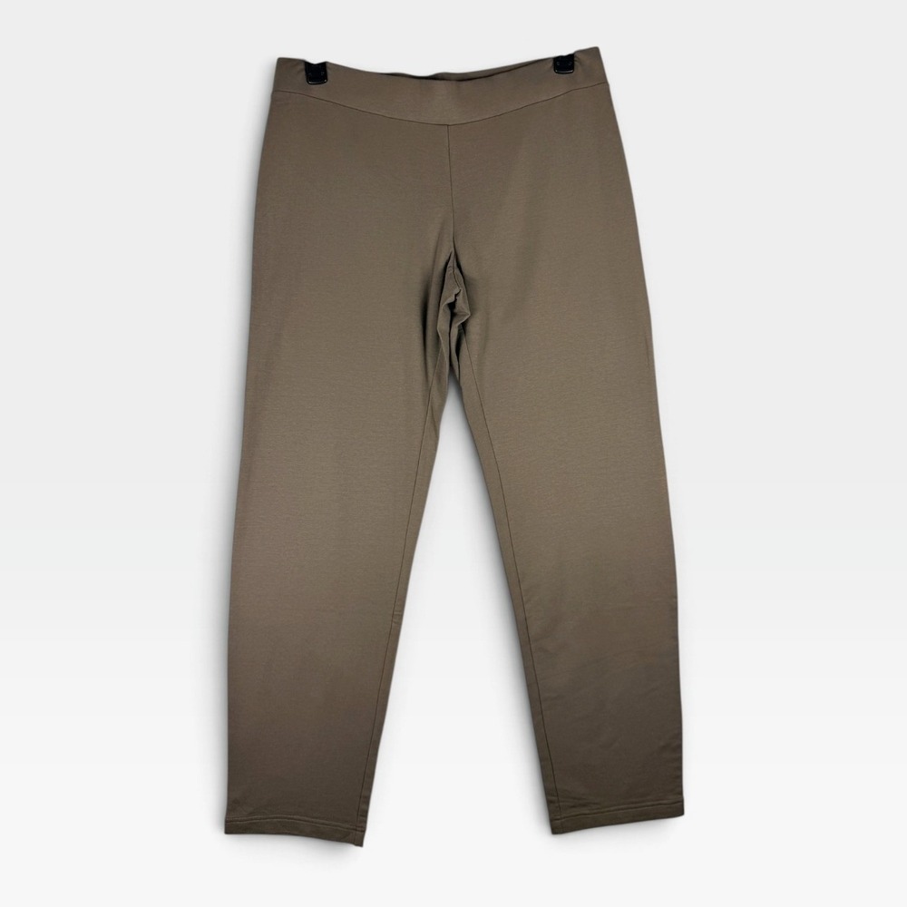 J. Jill Pure Jill Slim Leg Knit Pants Womens Medium Teak Brown Pima Cotton NEW